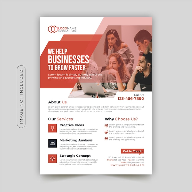 Creative corporate modern business flyer template design