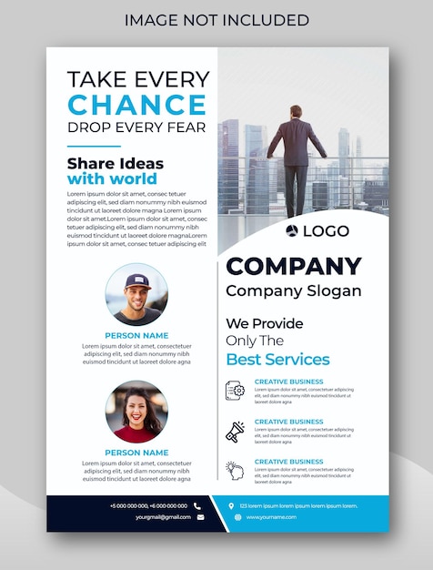 Creative corporate modern business leaflet flyer design