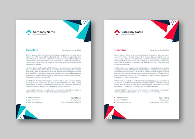 Creative corporate modern business letterhead design