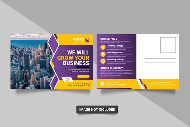 Creative Corporate Postcard Template design