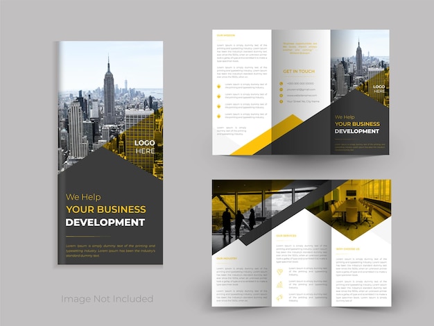 Creative corporate trifold brochure design template