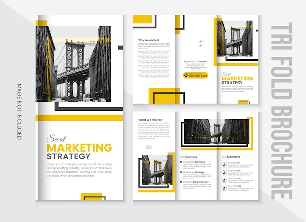 Creative corporate trifold brochure design