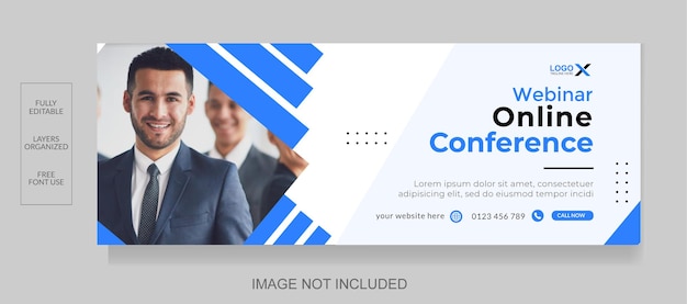 Creative corporate webinar business marketing facebook cover banner design template