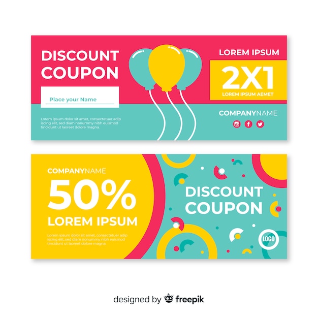 Creative coupon template design