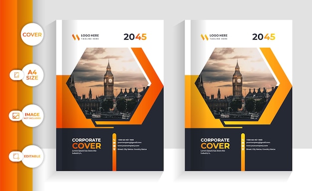 Creative cover business book cover template design