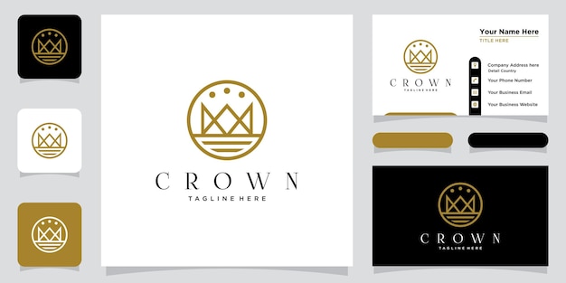 Creative Crown Concept Logo Design Template