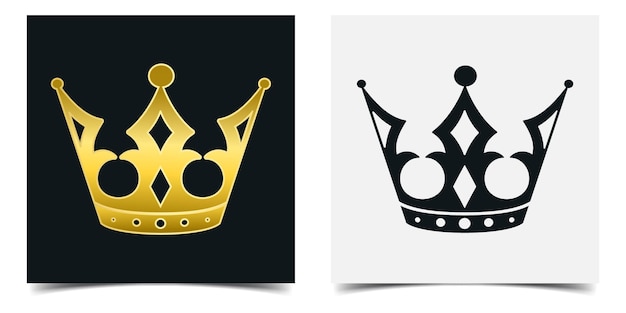 Creative crown concept logo design template