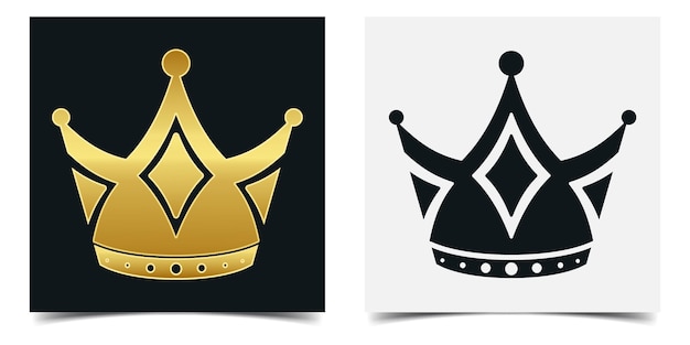 Creative crown concept logo design template