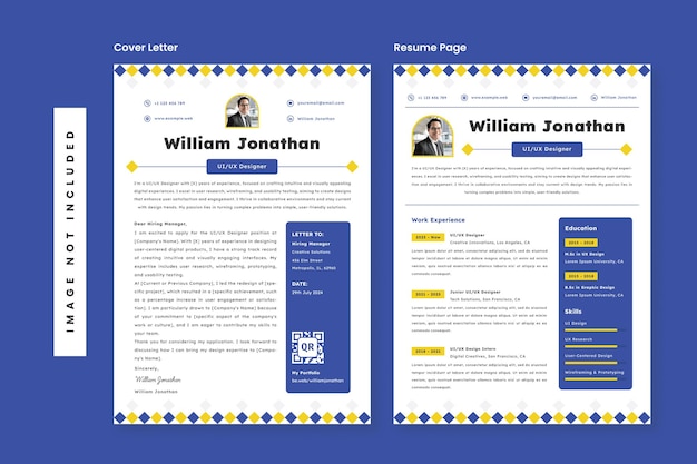 Vector creative cv resume ui ux designer