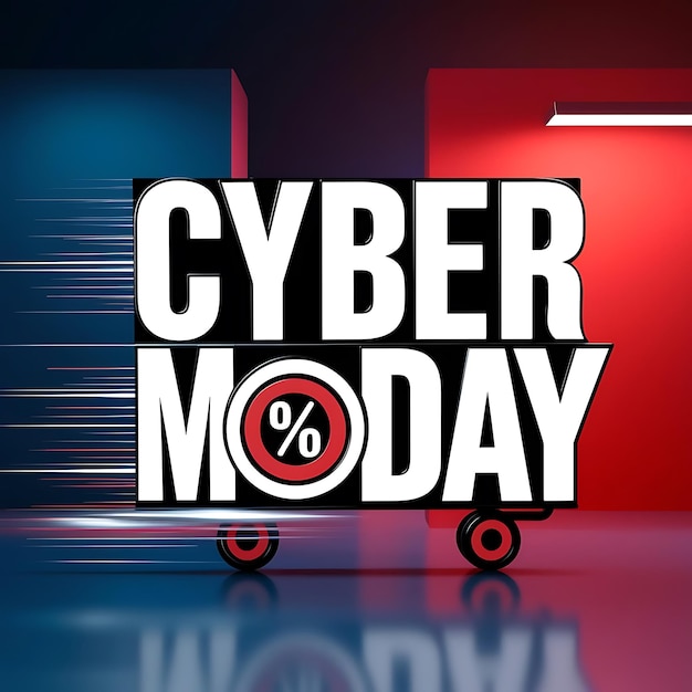 Vector creative cyber monday sale social media post