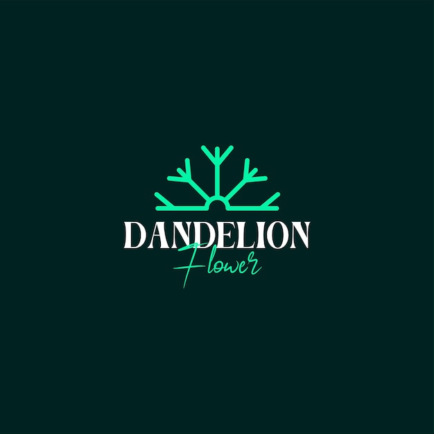 Creative dandelion flower logo design vector concept illustration idea