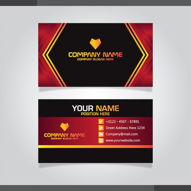 Creative dark business card vector design