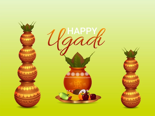 Creative design of happy gudi padwa background