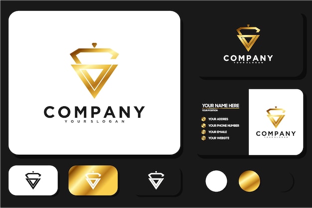 Creative diamond logo with the concept of number six or letter G reference logo for your business