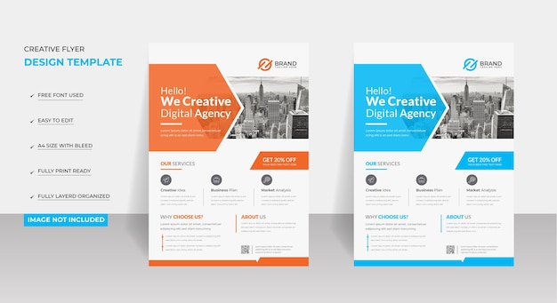 Creative Digital Agency Flyer deisgn template easy to cuxtomize