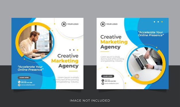 Creative digital business marketing social media post template