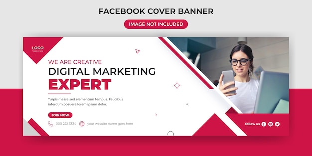 Creative digital marketing agency and business facebook or Instagram socil media cover banner post