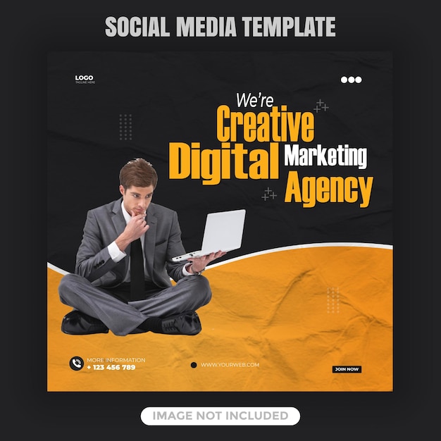 Vector creative digital marketing agency amp corporate social media design template