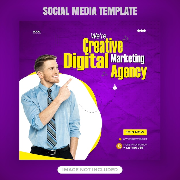 Vector creative digital marketing agency amp corporate social media design template