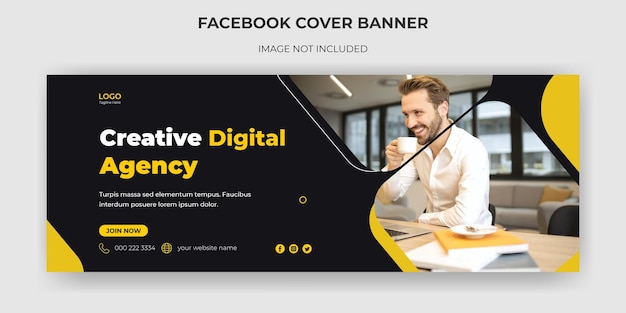 Creative Digital Marketing Agency Social media Facebook cover web banner template