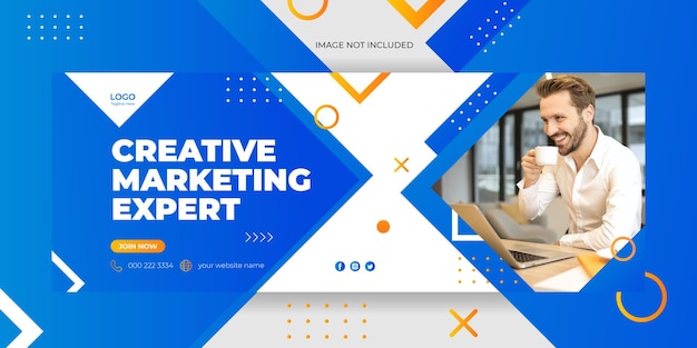 Creative Digital Marketing Agency Social media Facebook cover web banner template