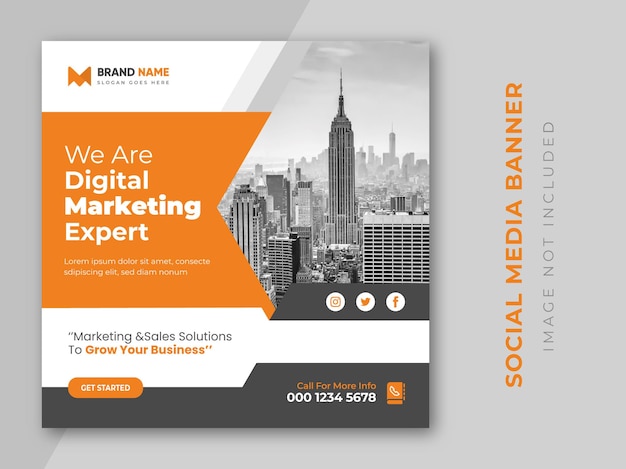 Creative Digital marketing agency social media post template