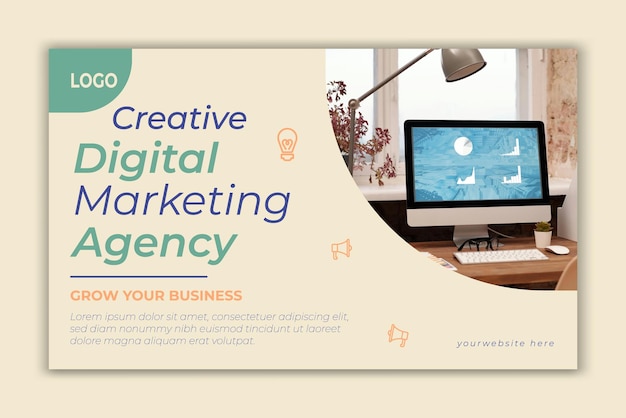 Creative Digital marketing agency social media post template