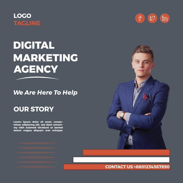 Vector creative digital marketing agency template