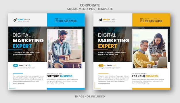 Creative Digital Marketing Social Media and Instagram Post Template Unique Design