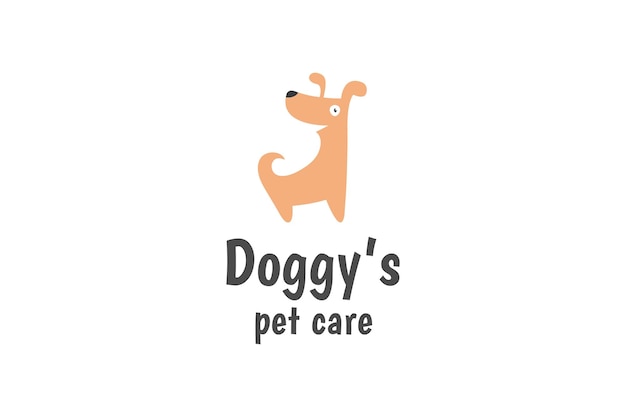 Creative dog animal pet logo design