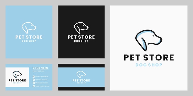 Creative dog logo design pet store