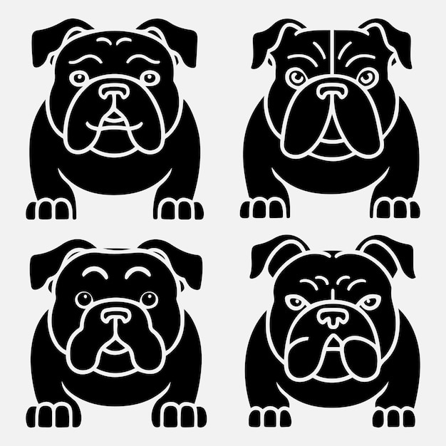 Vector creative dog silhouette collection stunning clip art for all pet enthusiasts