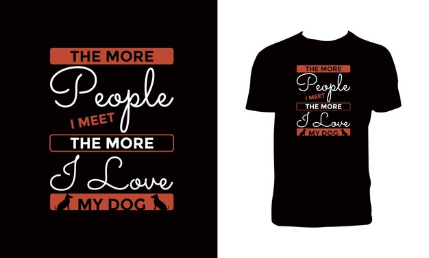 Creative Doggy Typography T Shirt Design.