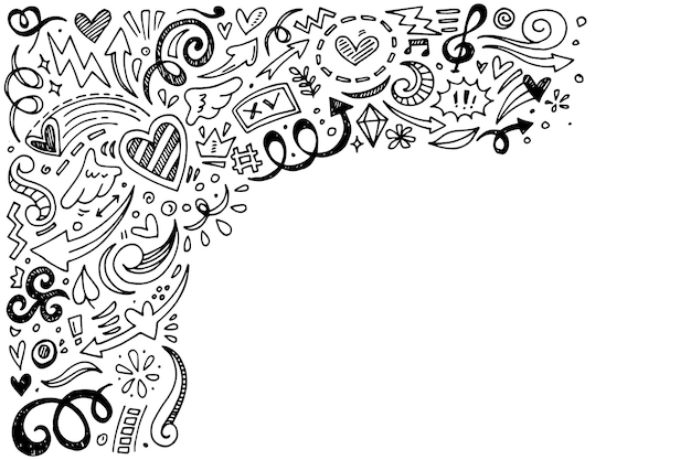 Creative doodle art hand drawn illustration design