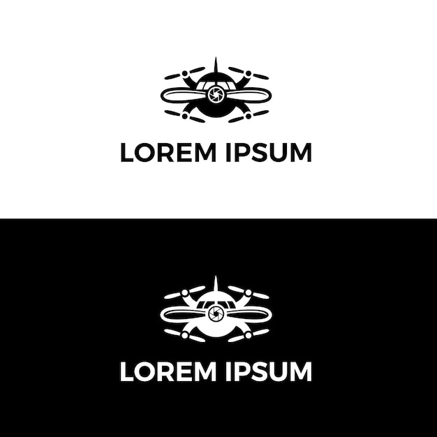 Creative drone logo template