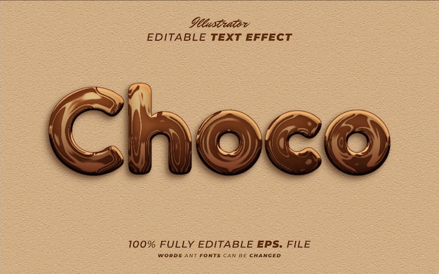 Creative editable Liquid chocolate text effect