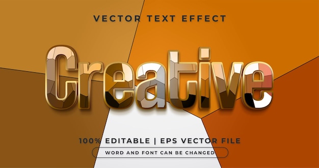 Creative editable text effect style