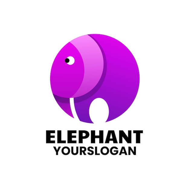 Creative elephant colorful logo design