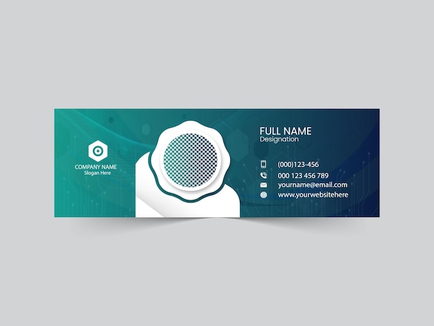 Vector creative email signature template design