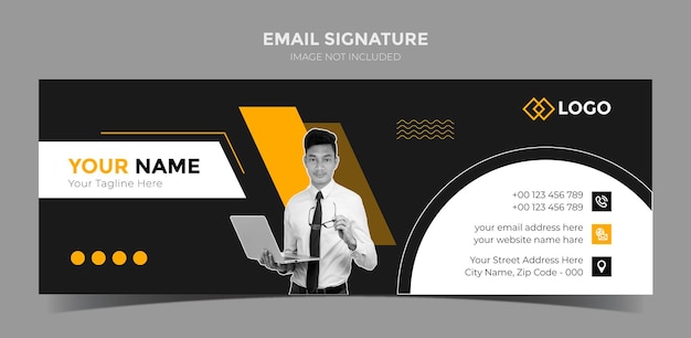 Creative Email signature template or email footer and social media cover design