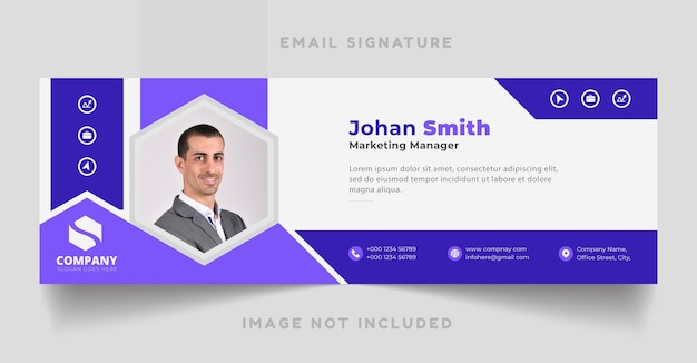 creative email signature template or email footer and social media cover