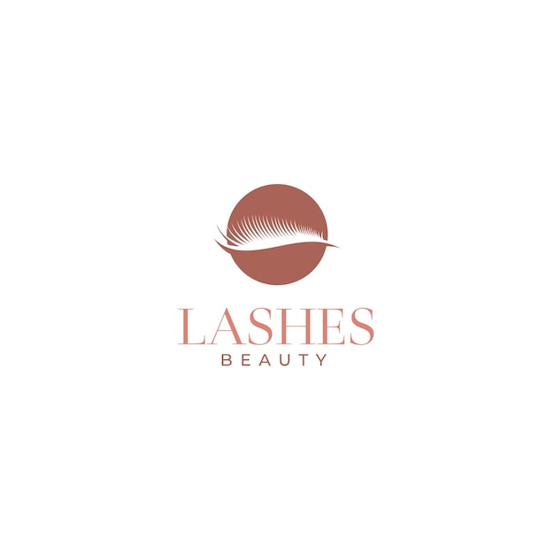 Creative eye lashes logo design illustration idea