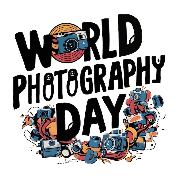 A creative and eyecatching design for a World Photography Day tshirt