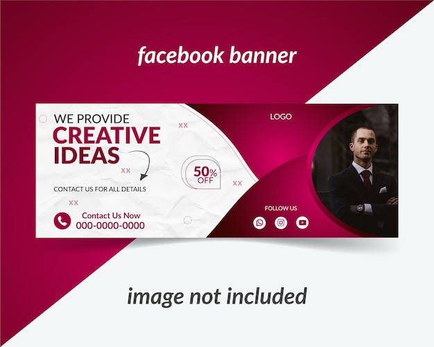 Vector creative facebook cover design and tamplate