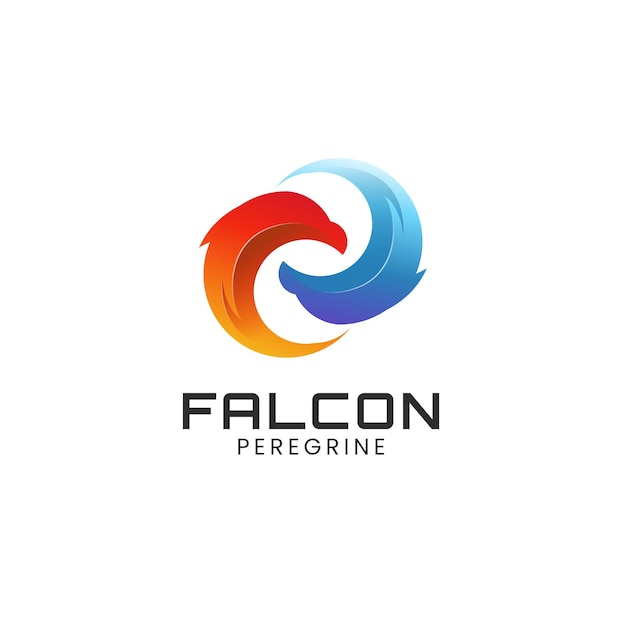 creative falcon peregrine logo design