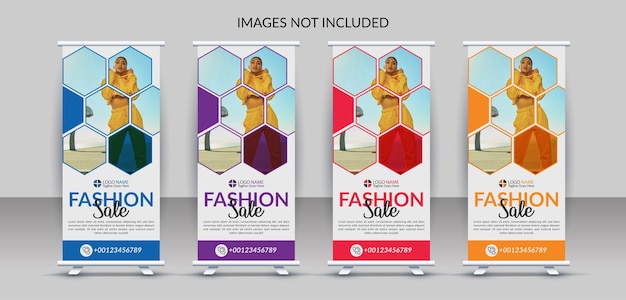 creative fashion roll up banner template