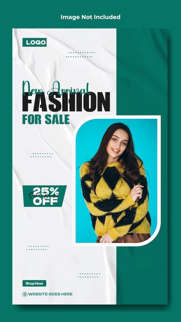 Creative fashion sale ads promotional story template design