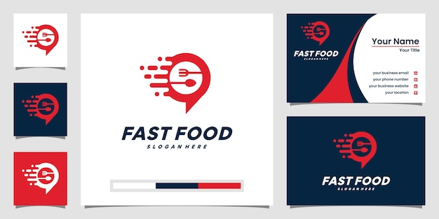 Creative fast food logo and business card design inspiration