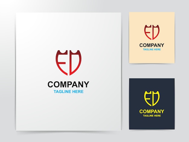 creative fd monogram logo design