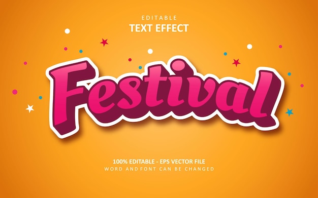 Creative festival text effect